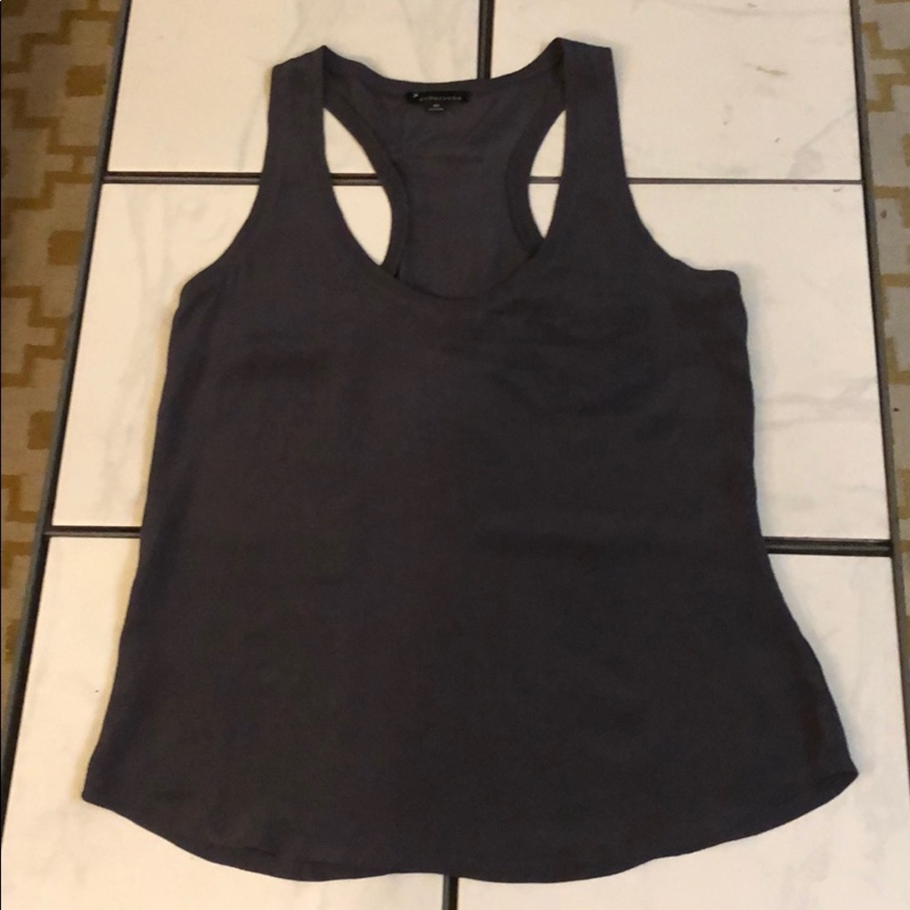 Forever 21 Gray Silk Racerback Tank
